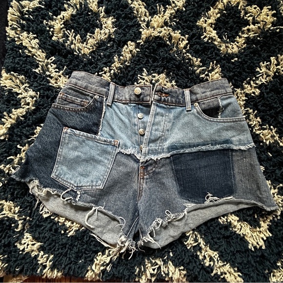 Revice MATCHMAKER SHORTS / LOVE AT FIRST SIGHT button fly denim jorts - Picture 2 of 10